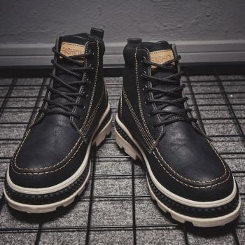 Autumn High-Heeled Boots Locomotive Work Clothing