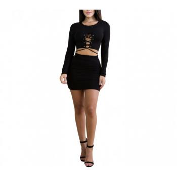 Bandage Nightclub Package Hip Skirt 2Pcs Set
