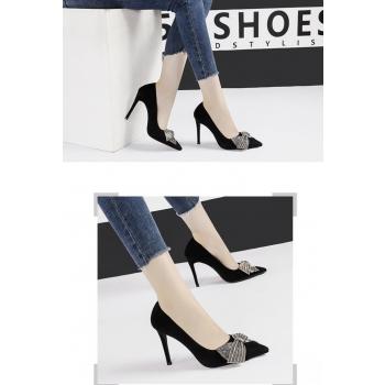 Bow European Style Shoes Banquet Stilettos For Women