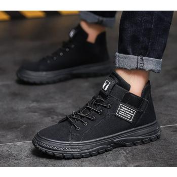 Canvas High-Heeled Martin Boots Autumn Shoes For Men