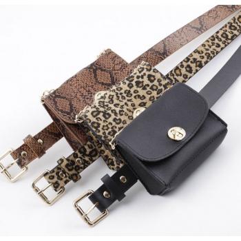 Collocation Diagonal Waist-Bag Serpentine Casual Wear
