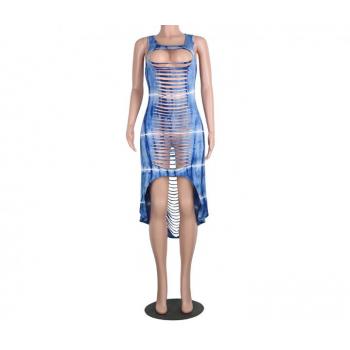 Digital Nightclub European Style Printing Sexy Dress