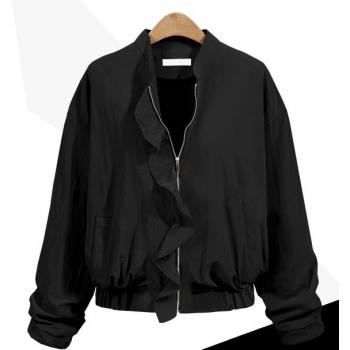 European Style Zip Short All-Match Coat