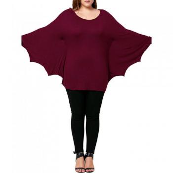 Fat Woman Sexy Round Neck European Style Large Yard Tops