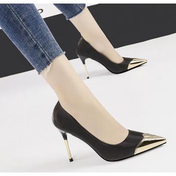Fine-Root Low Shoes European Style Iron High-Heeled Shoes