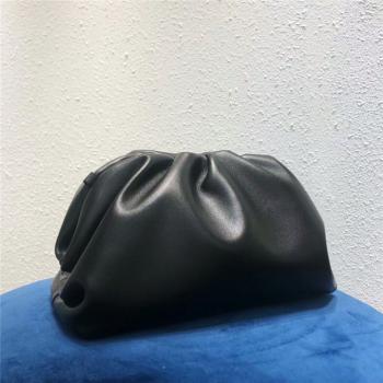 Fold Shoulder Diagonal Genuine Leather Clutch For Women