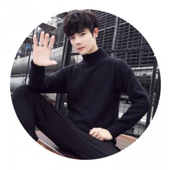 Half High Collar Wool Shirts Pullover Sweater For Men