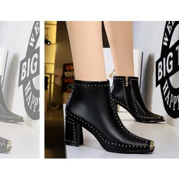 High-Heeled Sexy Short Boots Retro European Style Boots