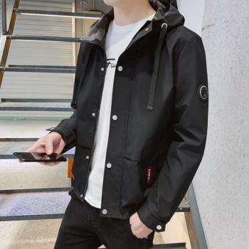 Hooded Youth Tops Korean Style Jacket For Men
