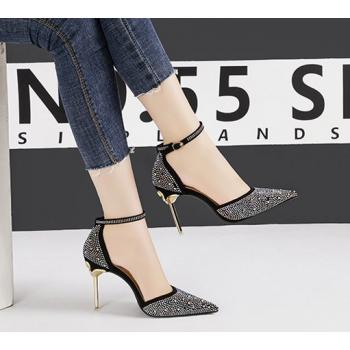 Lady Nightclub High-Heeled Shoes Rhinestone Sandals