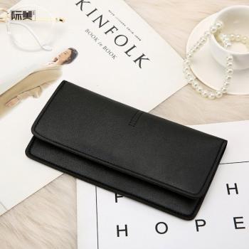 Long Hasp Temperament Simple Buff Wallet For Women