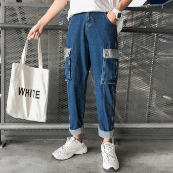 Loose Elastic Waist Work Pants Sports Long Pants