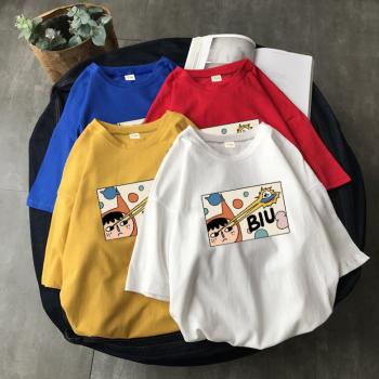 Loose Short Sleeve Summer White Couples T-Shirt