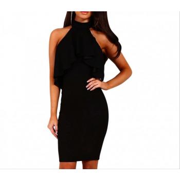 Lotus Leaf Edges Sexy Bandage Dress Nightclub Dress