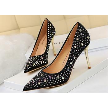 Low Rhinestone High-Heeled Shoes Sexy Shoes For Women