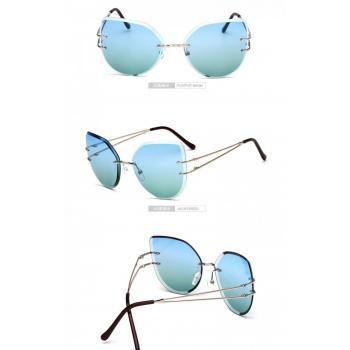 Metal Not Frame Glasses Retro Unisex Sunglasses