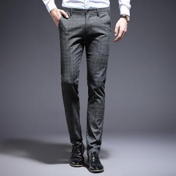 Plaid Slim Long Pants Korean Style Spring Pants