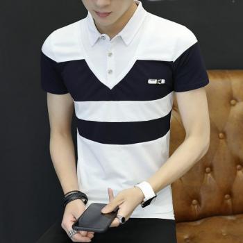 Pseudo-Two Summer Short Sleeve Korean Style T-Shirt For Men