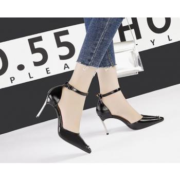 Rhinestone Sandals Low High-Heeled Shoes For Women