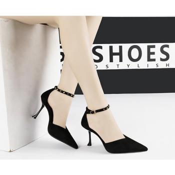 Rivet Sandals Korean Style High-Heeled Shoes For Women