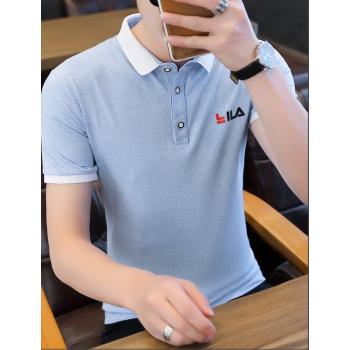 Shirt Collar Slim T-Shirt Short Sleeve Shirts For Men