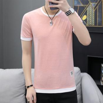 Short Sleeve Summer Tops Slim Bottoming Shirt For Men