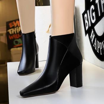 Slim Leather Short Boots Sexy High-Heeled Boots For Women