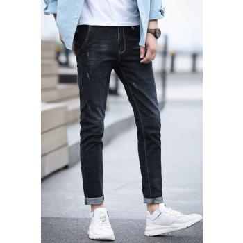 Student Denim Pencil Pants Slim Long Pants For Men