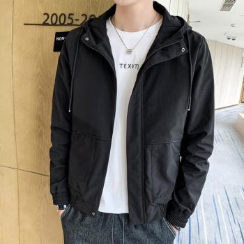 Student Korean Style Fashion Tops Hooded Autumn Jacket For Men