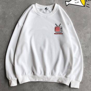 Student Pullover Round Neck Hoodie Loose Autumn Tops