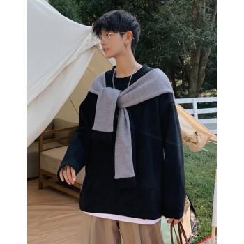 Student Pullover T-Shirt Shirt Collar Denim Coat For Men