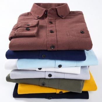 Sueding Casual Pure Cotton Shirt For Men