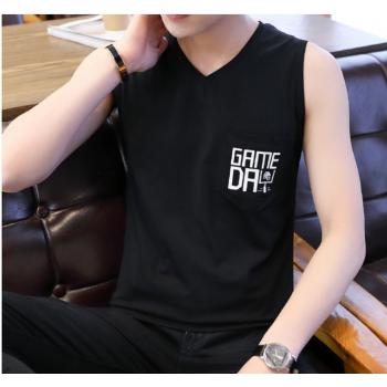Summer Youth Vest Sleeveless Korean Style Tops For Men