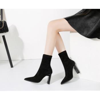Thick Pointed Boots Broadcloth Women's Boots