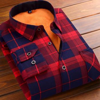Thick Winter Thermal Printing Shirt For Men