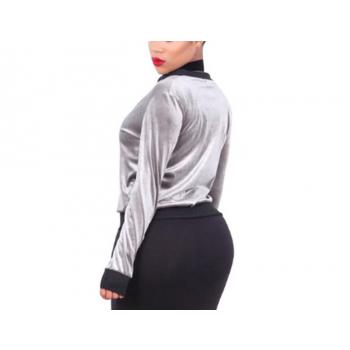Velvet Fashionable European Style Jacket For Women