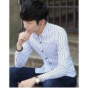 Winter Plus Velvet Handsome Long Sleeve Shirt