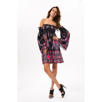 Wrapped Chest Ice Silk Dress Milk Silk T-Back