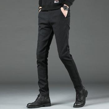 Youth Thick Casual Pants Business Plus Velvet Long Pants