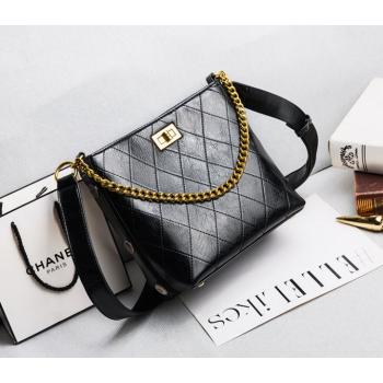 Zip Hasp Shoulder Bag Fashion Bucket Bag