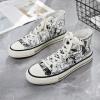 Autumn Rubber Winter Canvas Graffiti Pattern Shoes