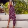 Bohemian Style Printing Strapless Sleeve Dress