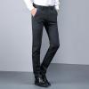 Dark-Gray Suit Pants Sueding Pencil Pants For Men