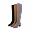 Exceed Knee Autumn And Winter Thigh Boots After The Zipper Boots