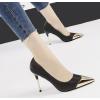 Fine-Root Low Shoes European Style Iron High-Heeled Shoes