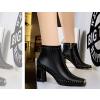 High-Heeled Sexy Short Boots Retro European Style Boots