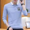 Lapel Stripe Shirts Pure Cotton T-Shirt For Men