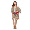 Large Yard European Style Smock Printing Cardigan For Women Coat