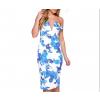 Nightclub Horizontal Collar European Style Sexy Multicolor Dress