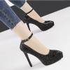 Sexy Pointed Platform Sequins High-Heeled Shoes For Women